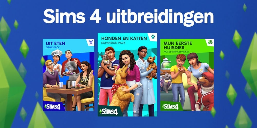 Sims 4 uitbreidingspakketten, game packs en accessoirepakketten