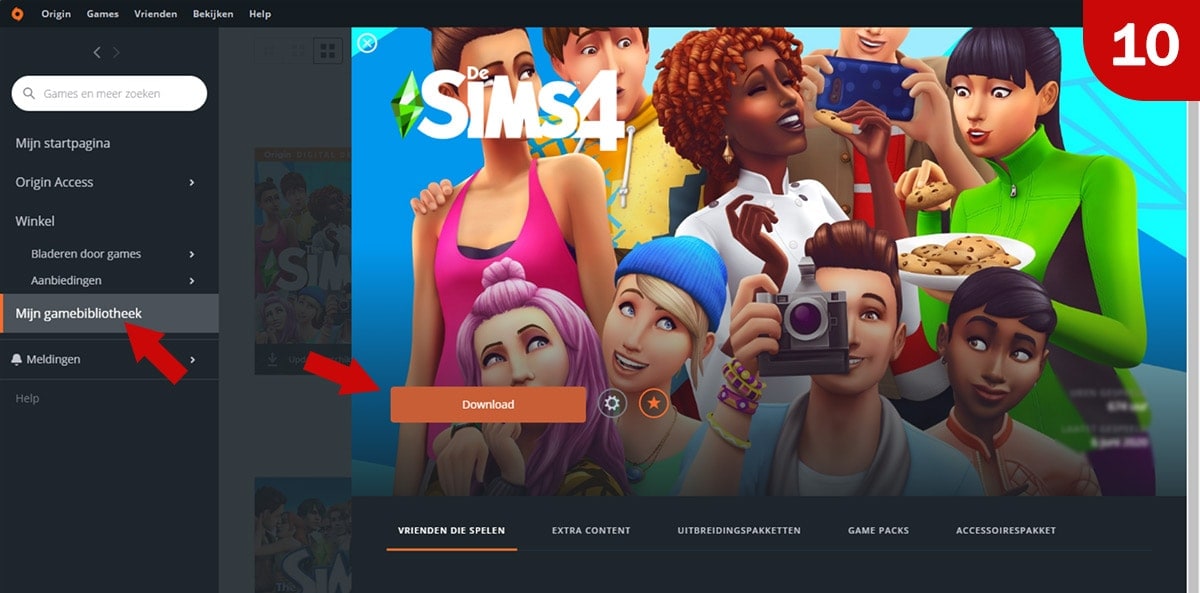 Download Sims 4 games bij MMOGA - Stap 10