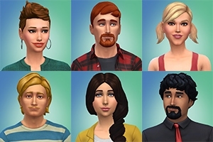 Gratis avatars van mannen en vrouwen uit Sims 4