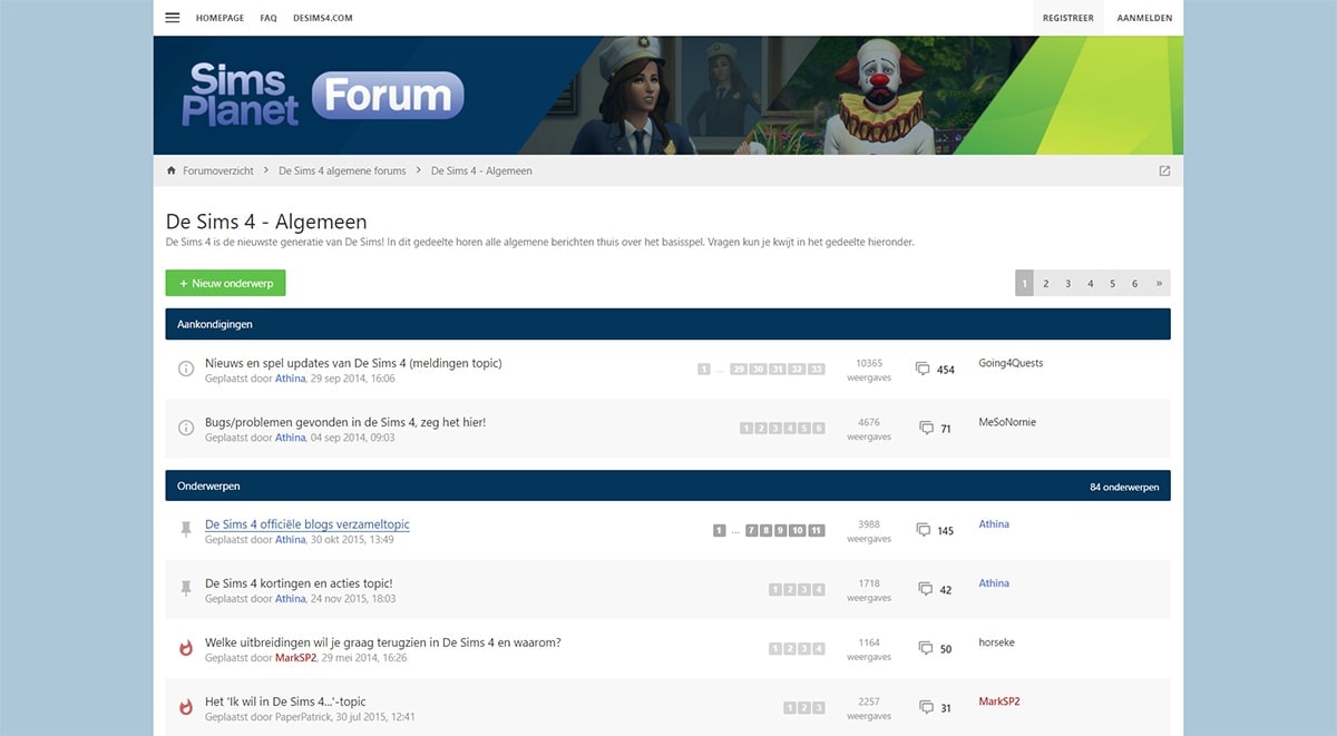 Sims forum, Sims 4 forum