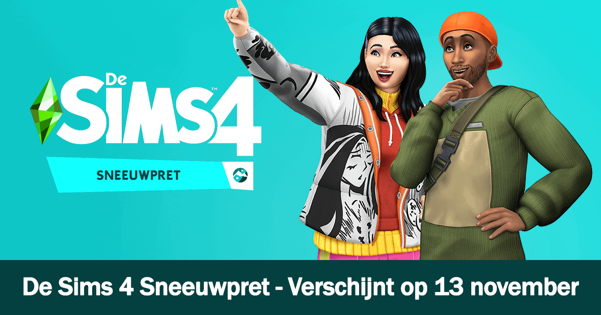 De Sims 4 Sneeuwpret Facebook banner