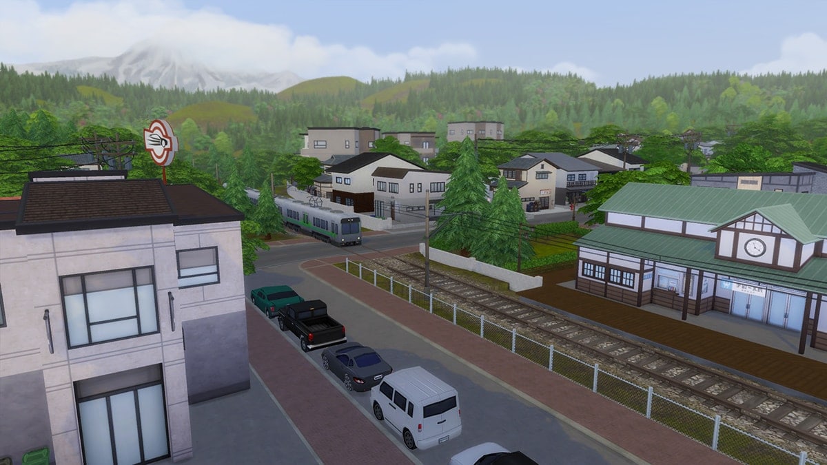 Het treinstation van Wakaba, wat er voor de sier staat