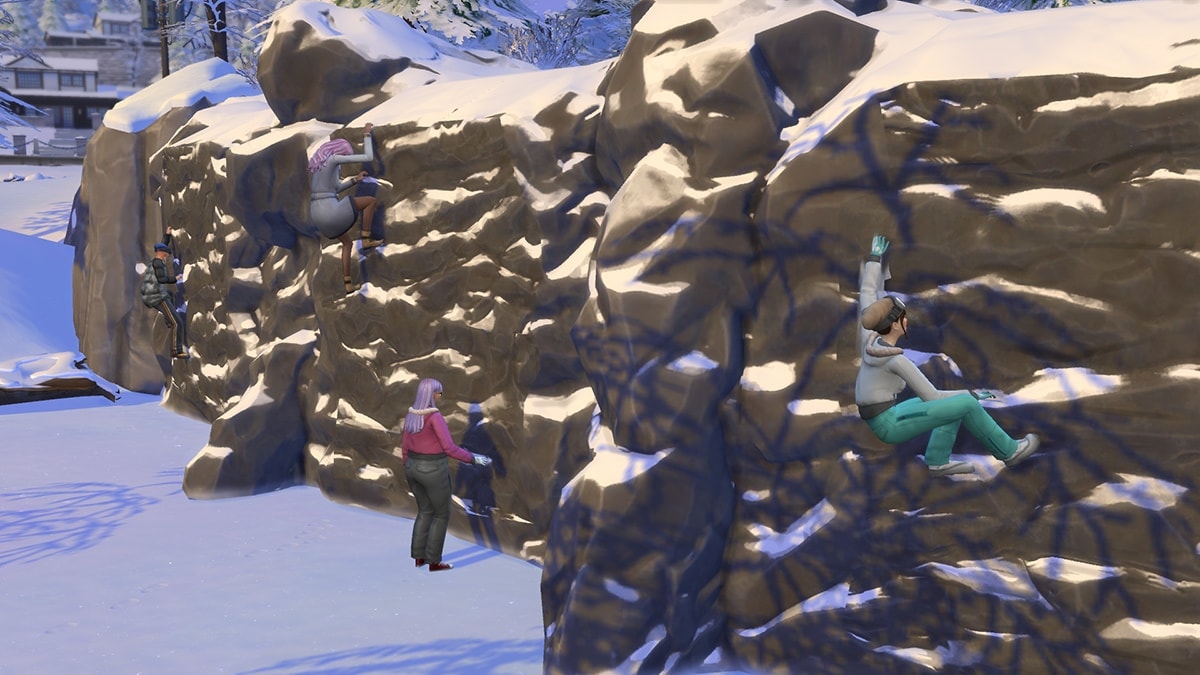 Sims kunnen leren klimmen op een rotswand